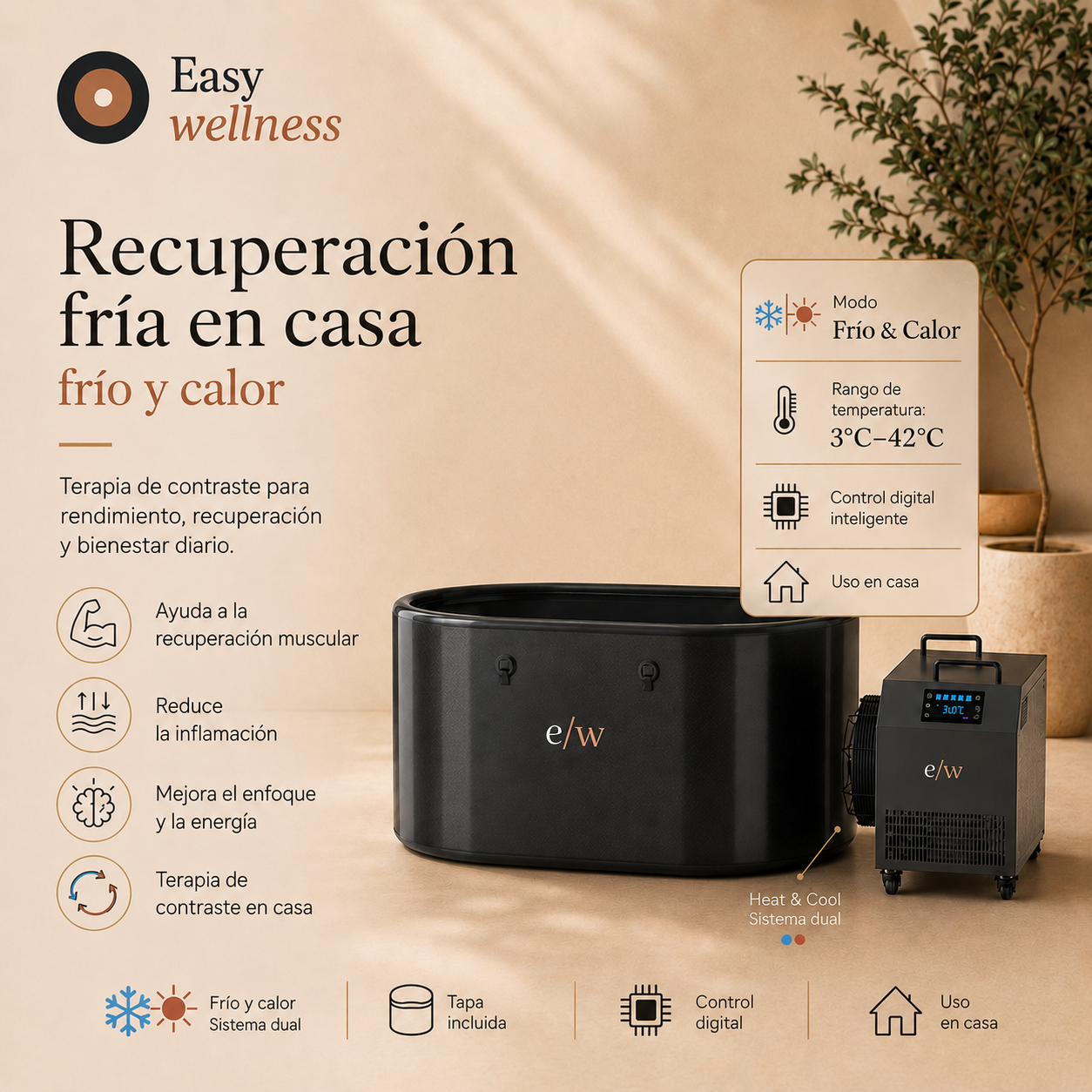 Easy Tub Ultra — Tina con Chiller + Calentador